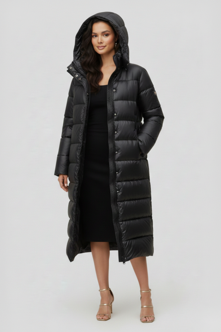 Layla | Women’s Long Puffer Coat with Hood