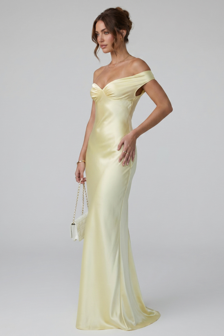 Fiorella | Off-Shoulder Maxi Dress for Women – Floor-Length Evening Formal Gown