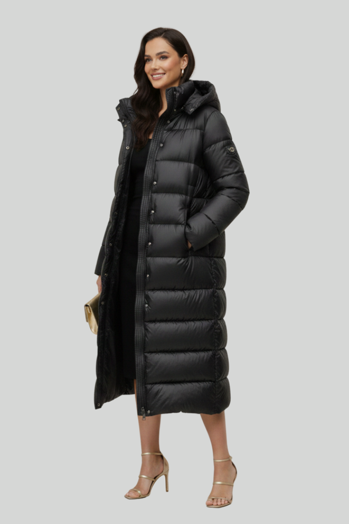 Layla | Women’s Long Puffer Coat with Hood