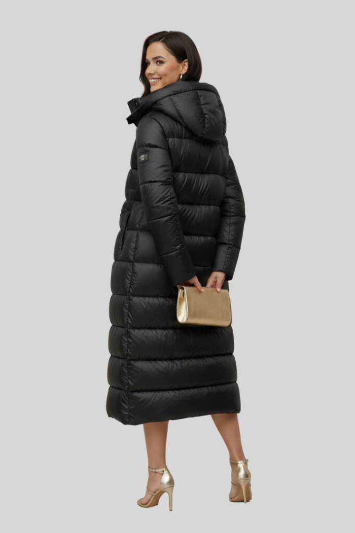 Layla | Women’s Long Puffer Coat with Hood