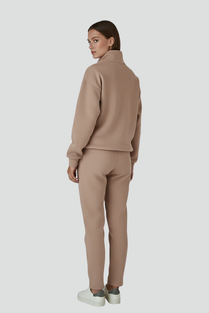 Aaliyah | Women’s 2-Piece Tracksuit Set – Half Zip Long Sleeve Top & Elastic Waist Joggers