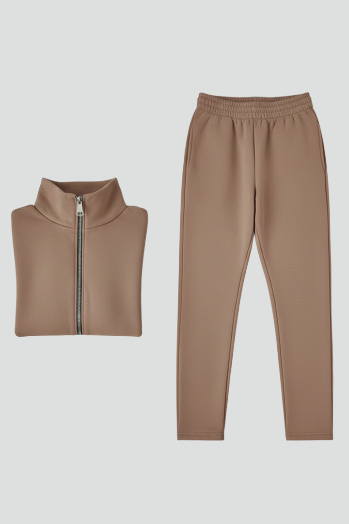 Aaliyah | Women’s 2-Piece Tracksuit Set – Half Zip Long Sleeve Top & Elastic Waist Joggers