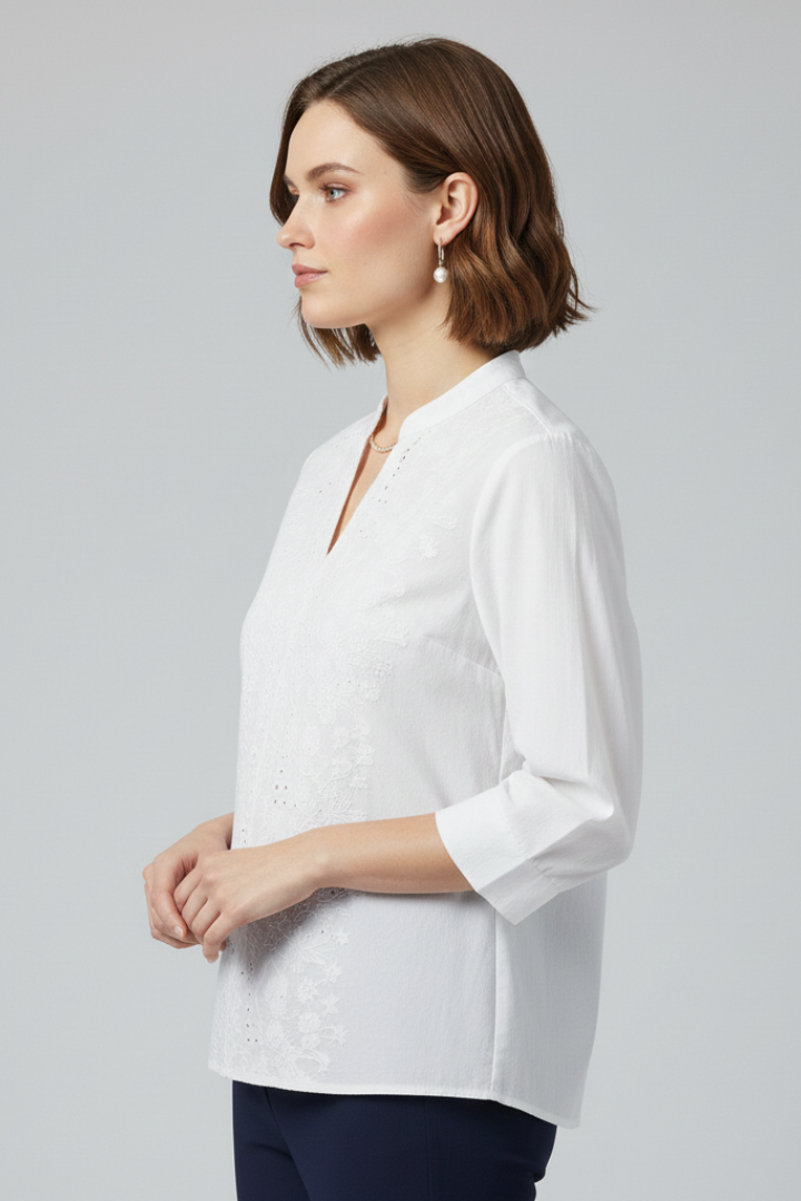 Aina | Women's Button-Up Blouse – Classic Collar Long Sleeve Shirt