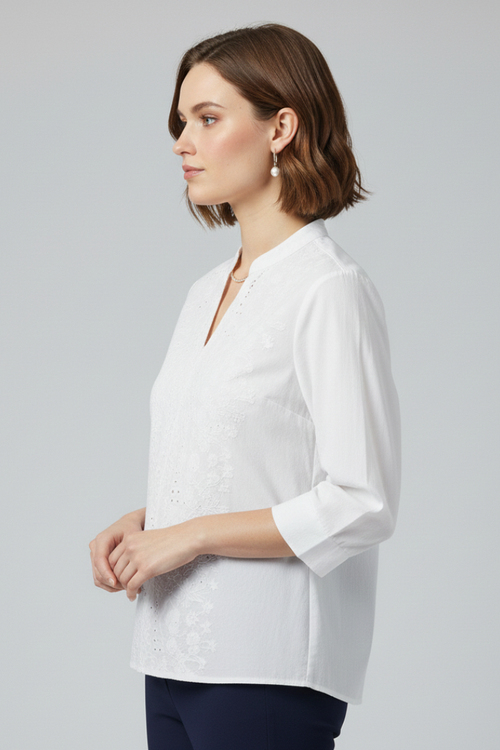 Aina | Women's Button-Up Blouse – Classic Collar Long Sleeve Shirt
