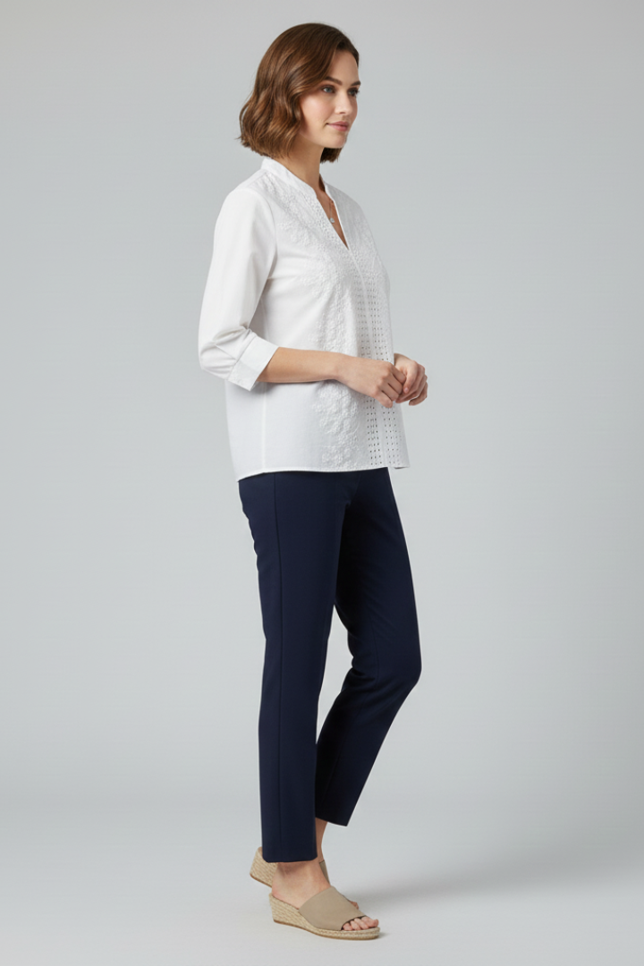 Aina | Women's Button-Up Blouse – Classic Collar Long Sleeve Shirt