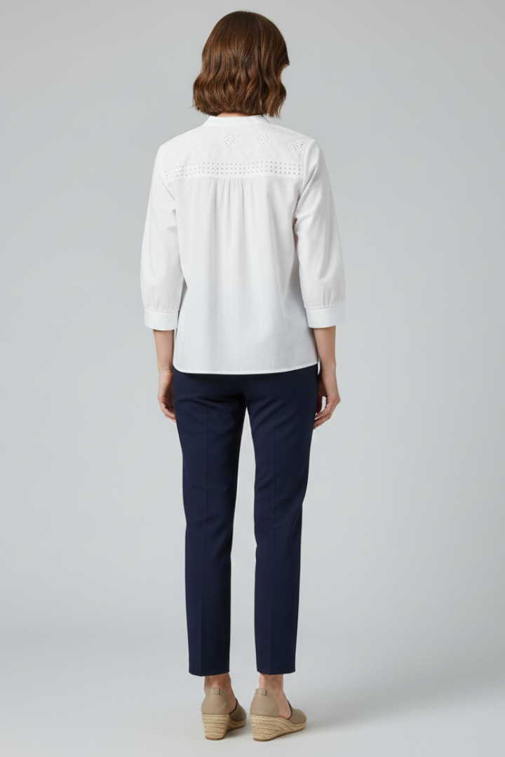Aina | Women's Button-Up Blouse – Classic Collar Long Sleeve Shirt