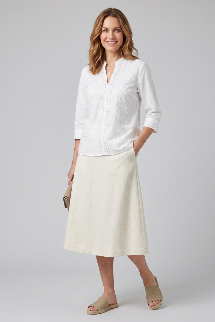 Aina | Women's Button-Up Blouse – Classic Collar Long Sleeve Shirt