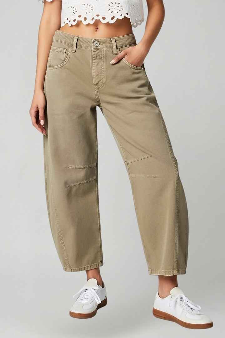 Alissa | Women’s High Waist Wide Leg Jeans – Stretch Denim, Full Length, Loose Fit