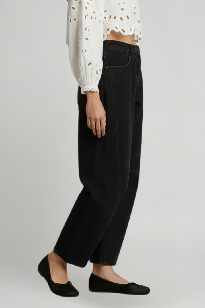Alissa | Women’s High Waist Wide Leg Jeans – Stretch Denim, Full Length, Loose Fit