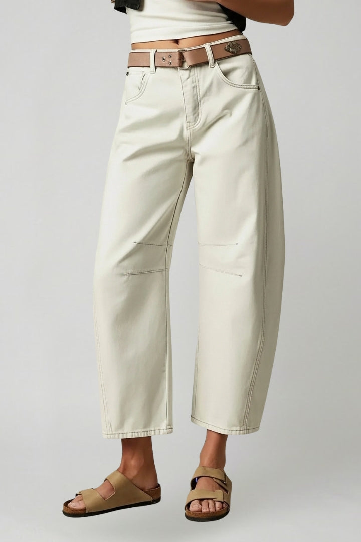 Alissa | Women’s High Waist Wide Leg Jeans – Stretch Denim, Full Length, Loose Fit
