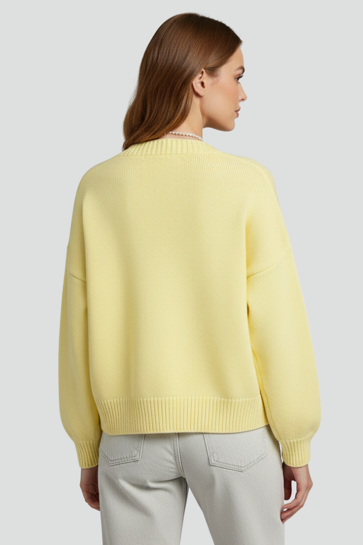Alivia | Women's Knit Cardigan – V Neck Button Front Long Sleeve Sweater