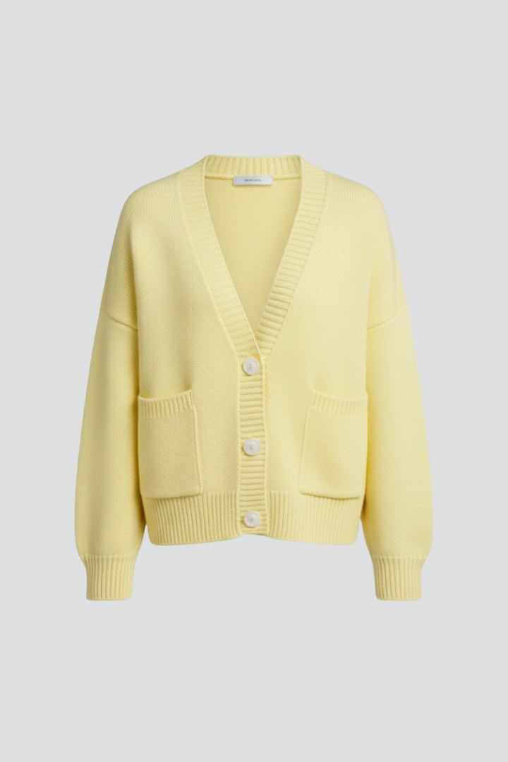 Alivia | Women's Knit Cardigan – V Neck Button Front Long Sleeve Sweater