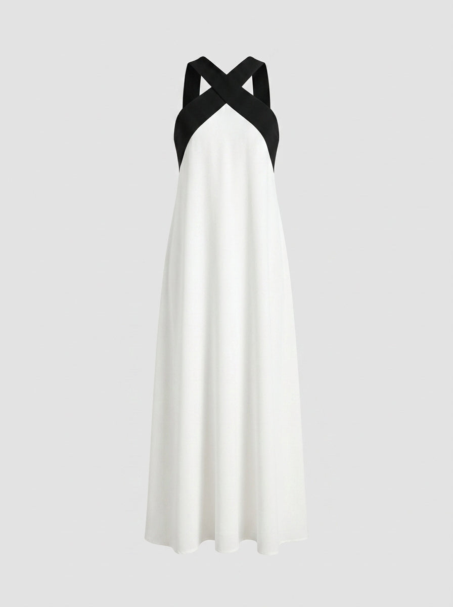 Anika | Women’s Halter Neck Dress – Elegant Flowy Beach Dress