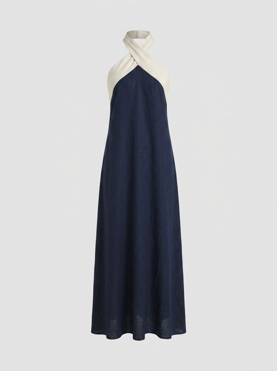 Anika | Women’s Halter Neck Dress – Elegant Flowy Beach Dress