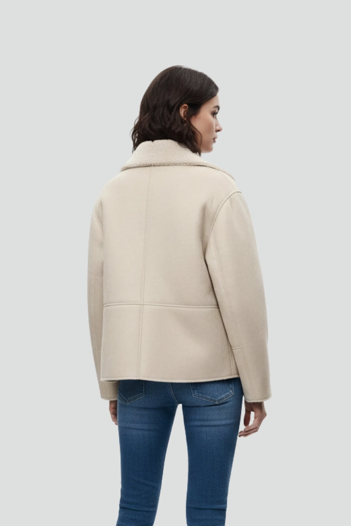 Anneliese | Women’s Shearling-Lined Jacket – Long Sleeve, Soft Lining, Casual Outerwear