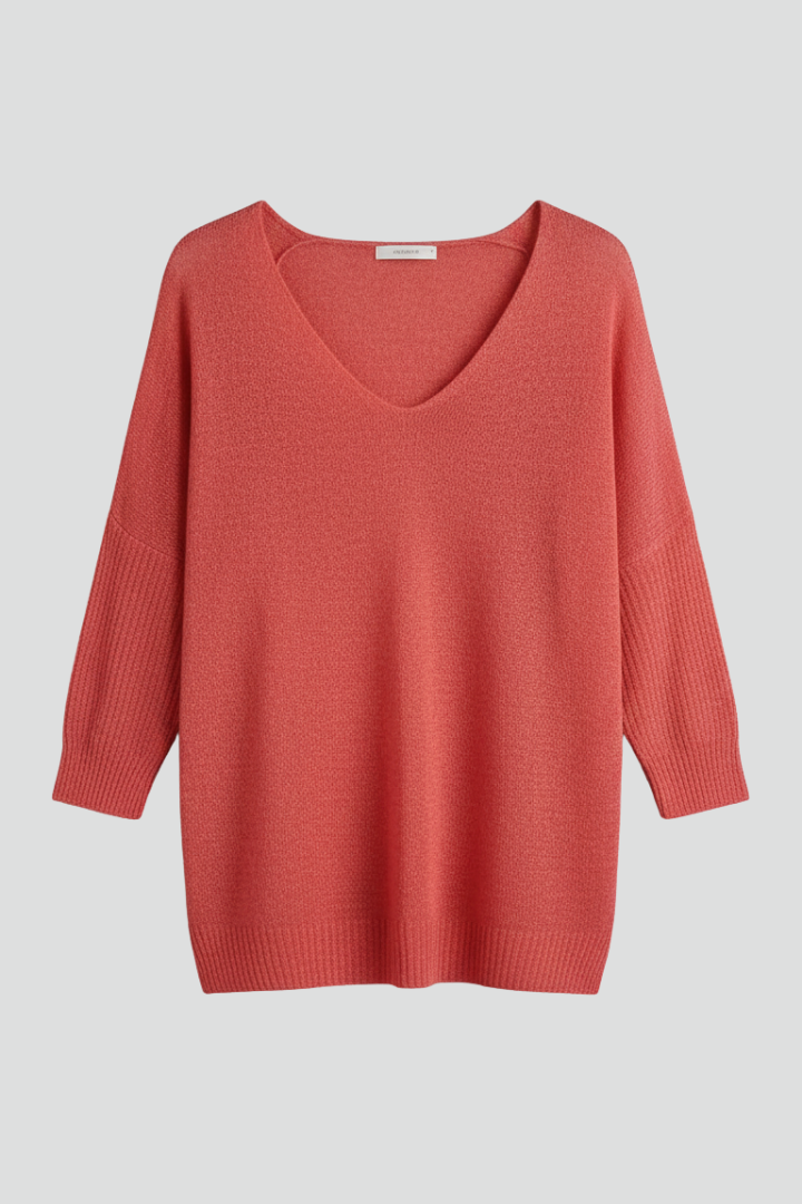 Ariadne | Women’s V-Neck Top – Short Sleeve Relaxed Fit Shirt with Front Pockets