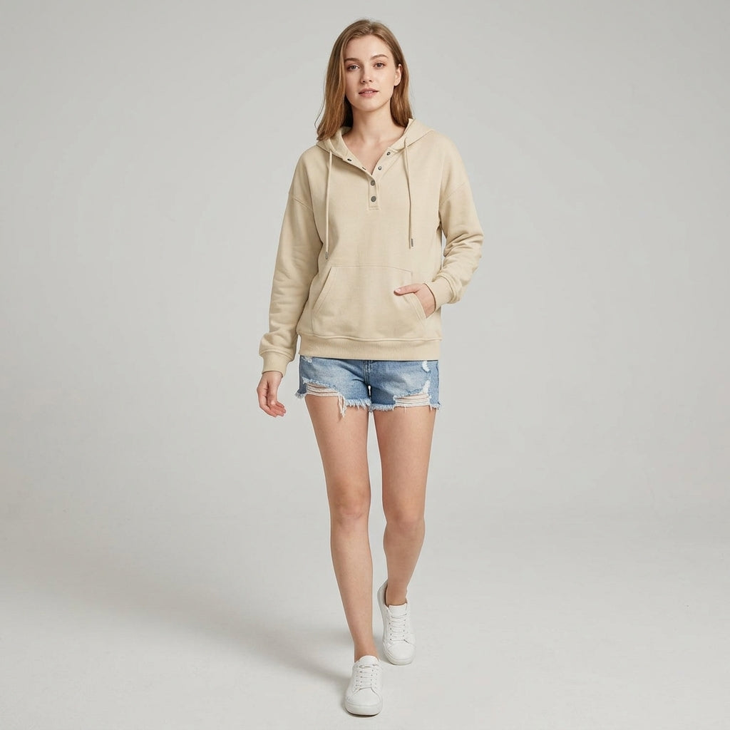 Arliana | Women’s Hoodie – Basic Hoodie Sweatshirt with Comfortable Fit and Solid-Color Design