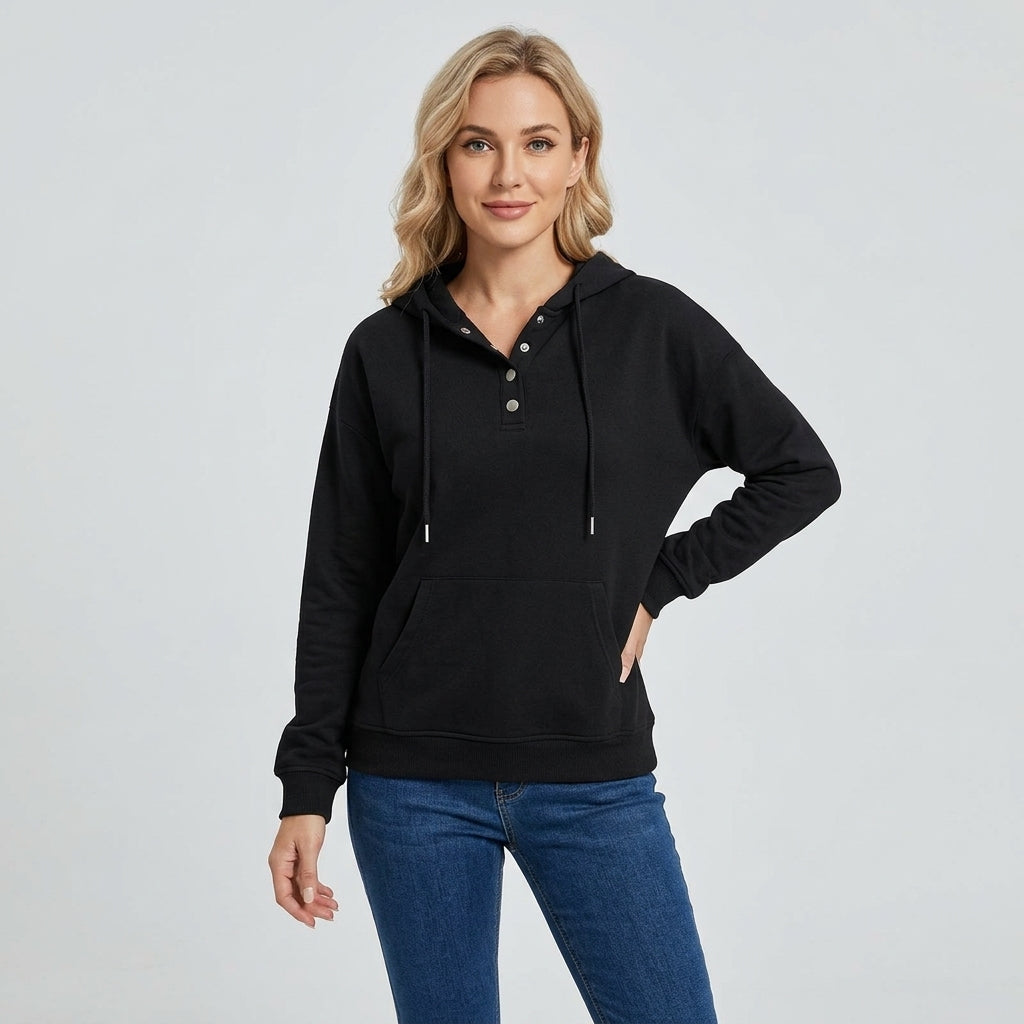 Arliana | Women’s Hoodie – Basic Hoodie Sweatshirt with Comfortable Fit and Solid-Color Design