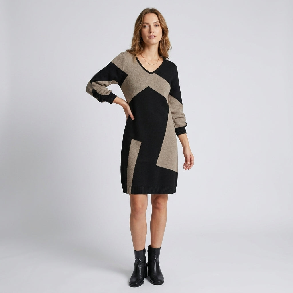Arlisse | Women’s Loose Fit Dress – Short Sleeves, Round Neck, Straight Hem Casual Dress