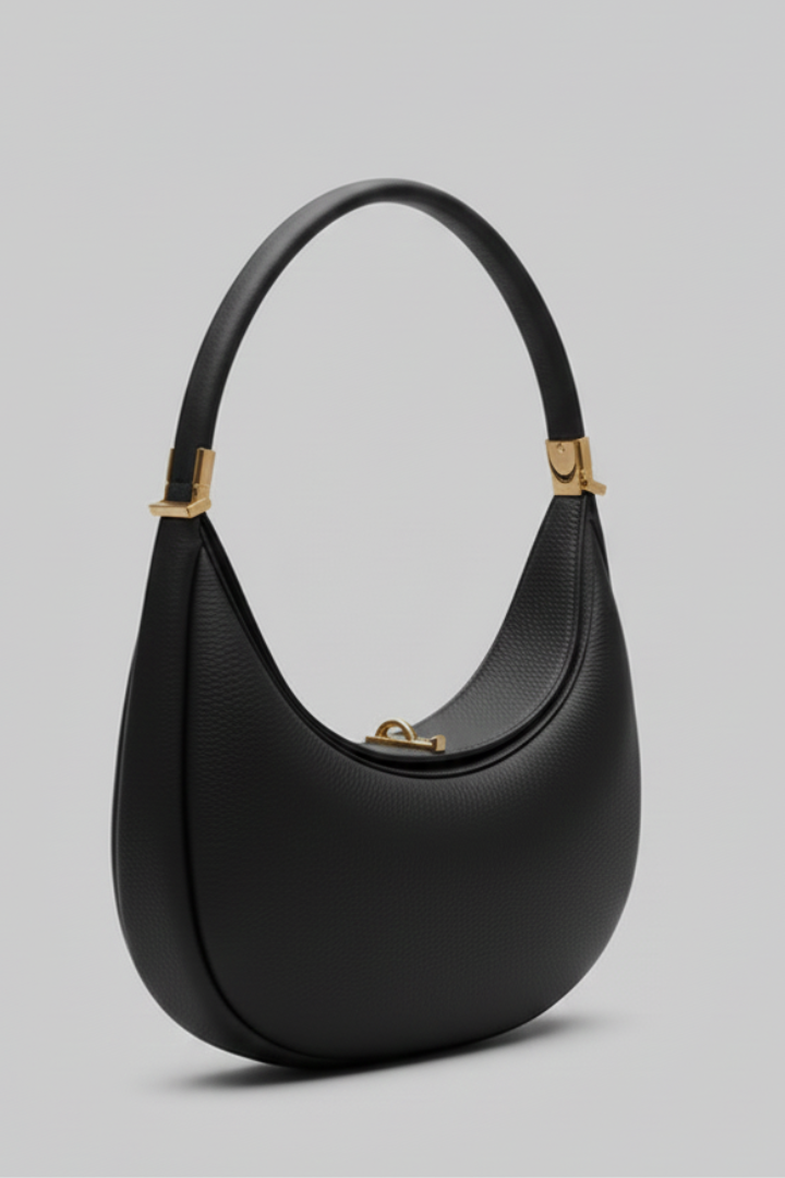 Arvella | Women’s Half-Curve Shoulder Bag – Crescent Handbag, Single Strap Purse