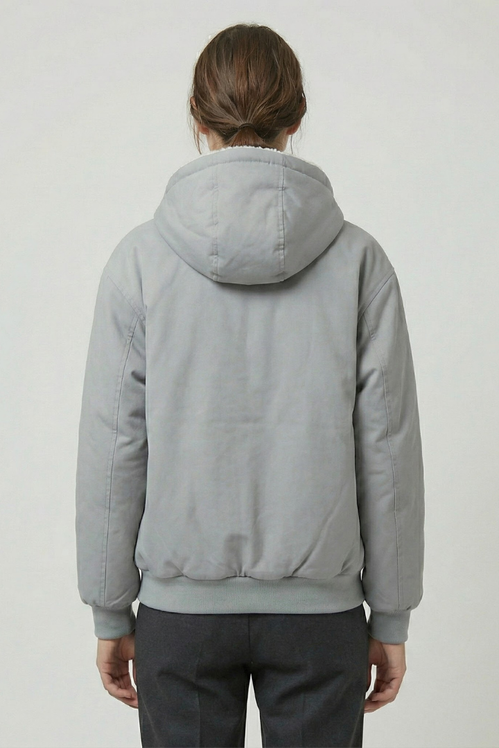 Asterelle | Women’s Hooded Jacket with Full-Zip Closure, Elastic Cuffs, Snap Pockets & Ribbed Hem
