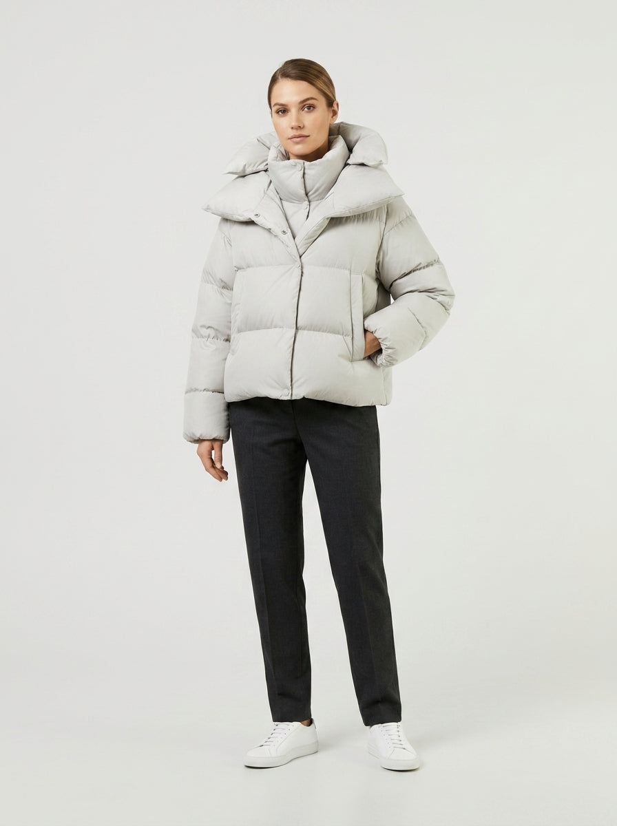 Auralyn | Women’s Quilted Puffer Jacket with Thick Padding, Shiny Finish