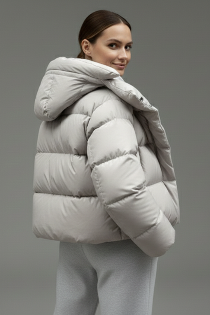 Auralyn | Women’s Quilted Puffer Jacket with Thick Padding, Shiny Finish