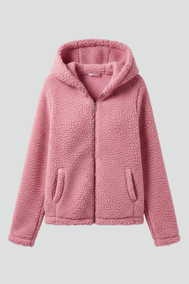 Aurelina | Women’s Teddy Fleece Jacket with Plush Textured Finish