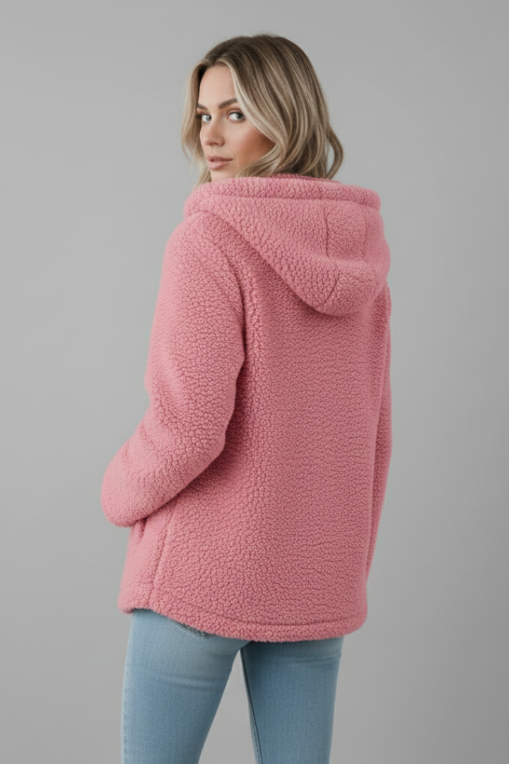 Aurelina | Women’s Teddy Fleece Jacket with Plush Textured Finish