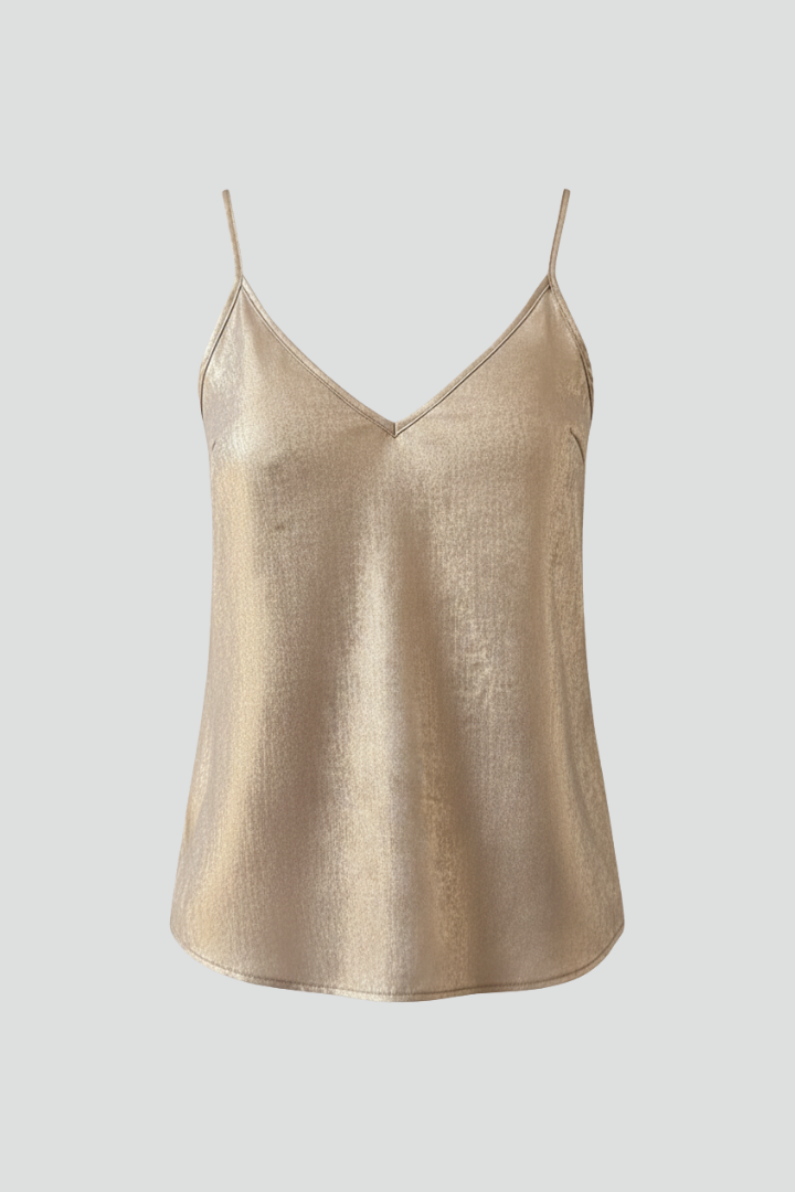 Auri | Women’s V-Neck Cami Top with Spaghetti Straps – Sleeveless Casual Loose Fit