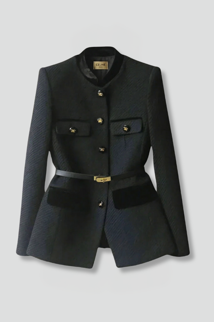 Avelora | Women’s Belted Blazer – Button-Front Tailored Jacket with Waist Tie