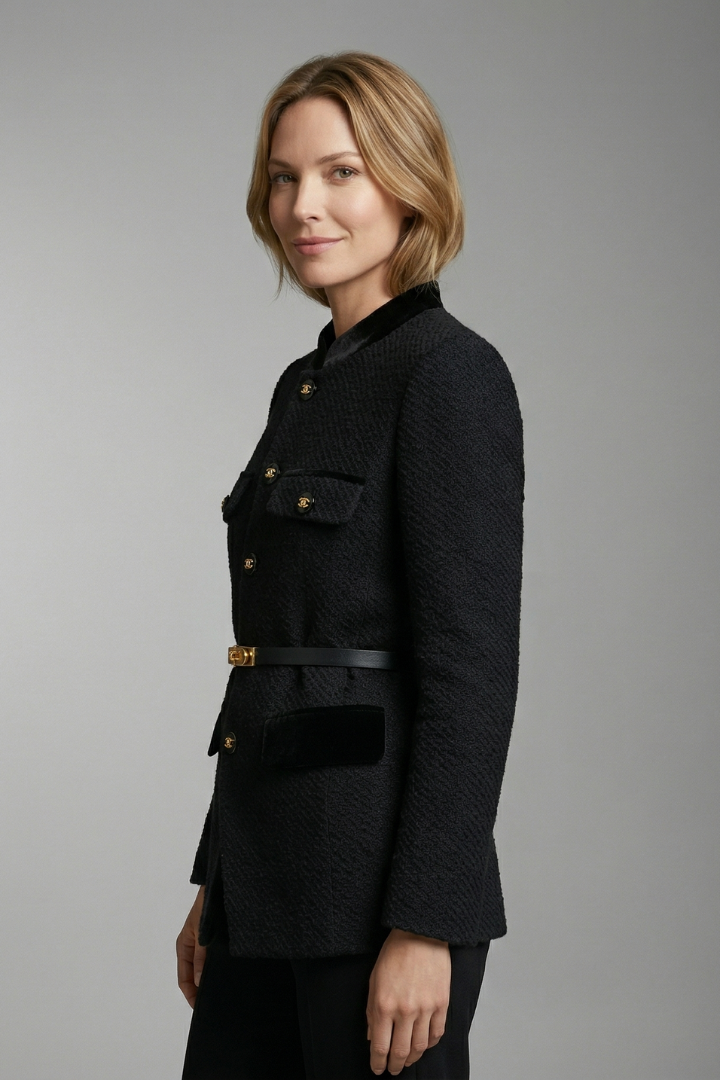 Avelora | Women’s Belted Blazer – Button-Front Tailored Jacket with Waist Tie
