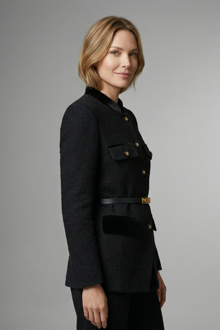 Avelora | Women’s Belted Blazer – Button-Front Tailored Jacket with Waist Tie
