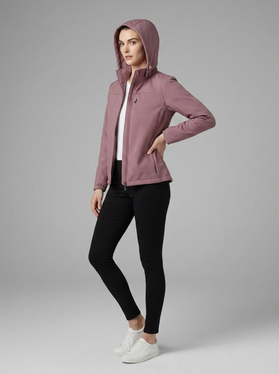 Avenia | Women’s Hooded Shell Jacket – Full-Zip Lightweight Windbreaker