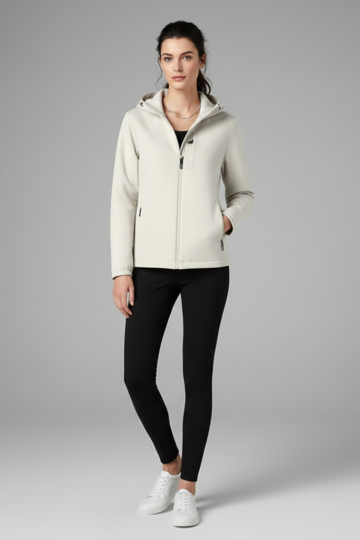 Avenia | Women’s Hooded Shell Jacket – Full-Zip Lightweight Windbreaker