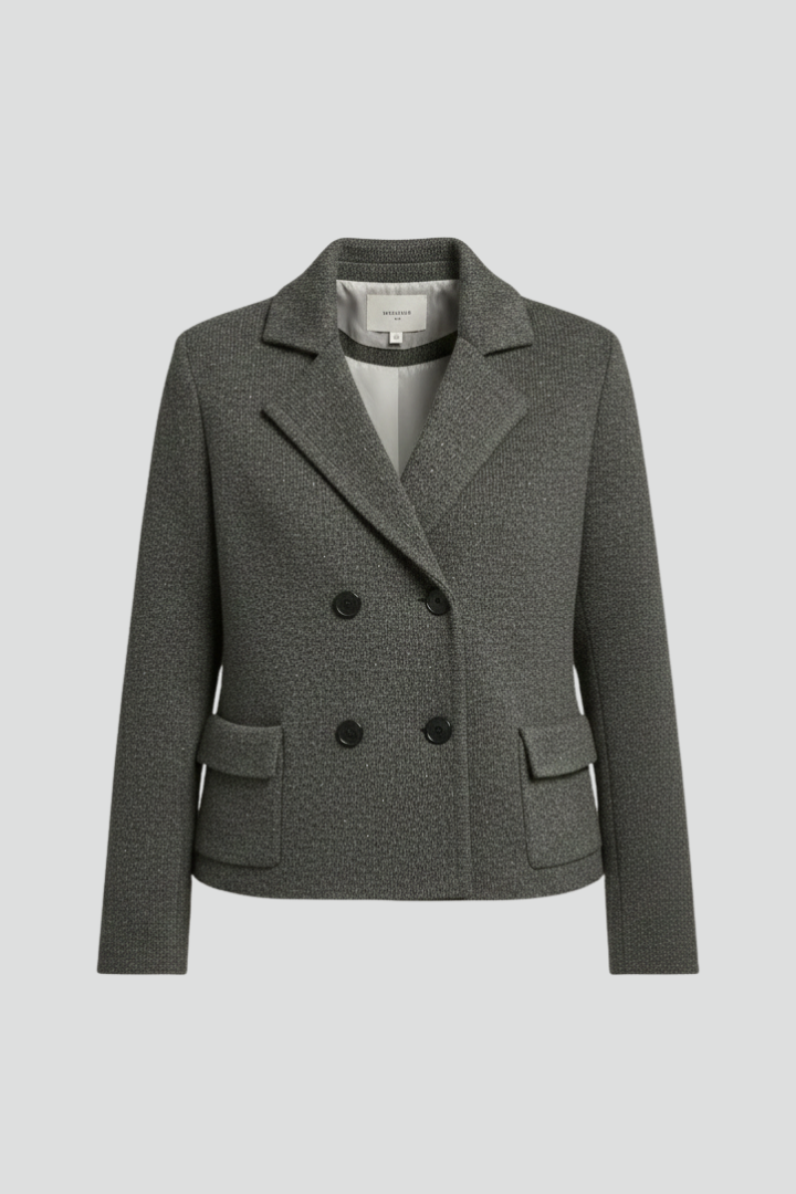 Azurine | Women’s Knit Cardigan – Lapel Collar, Double-Button Front