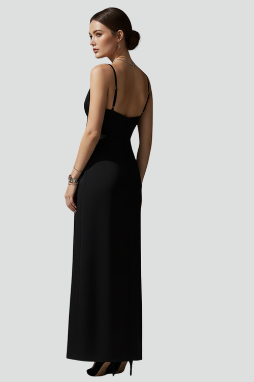 Bina | Women’s V-Neck Midi Maxi Dress with Spaghetti Straps