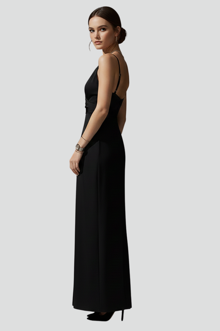 Bina | Women’s V-Neck Midi Maxi Dress with Spaghetti Straps