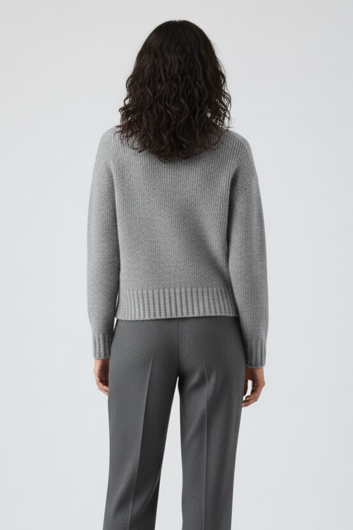 Blair | Zip Front Long Sleeve Cardigan with Textured Finish