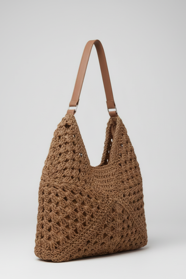 BreezeBag | Women’s Straw Shoulder Bag – Woven Summer Tote Bag, Casual Handbag