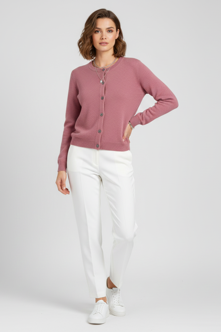 Brinley | Women's Casual Knit Cardigan - Long Sleeve Button-Up Sweater