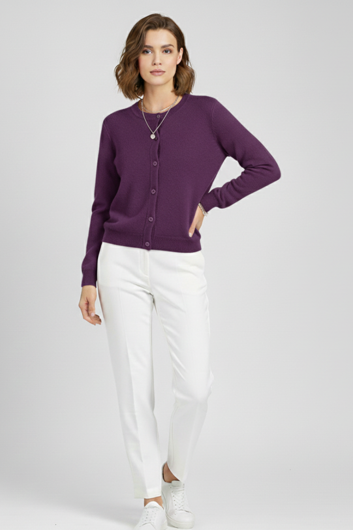 Brinley | Women's Casual Knit Cardigan - Long Sleeve Button-Up Sweater