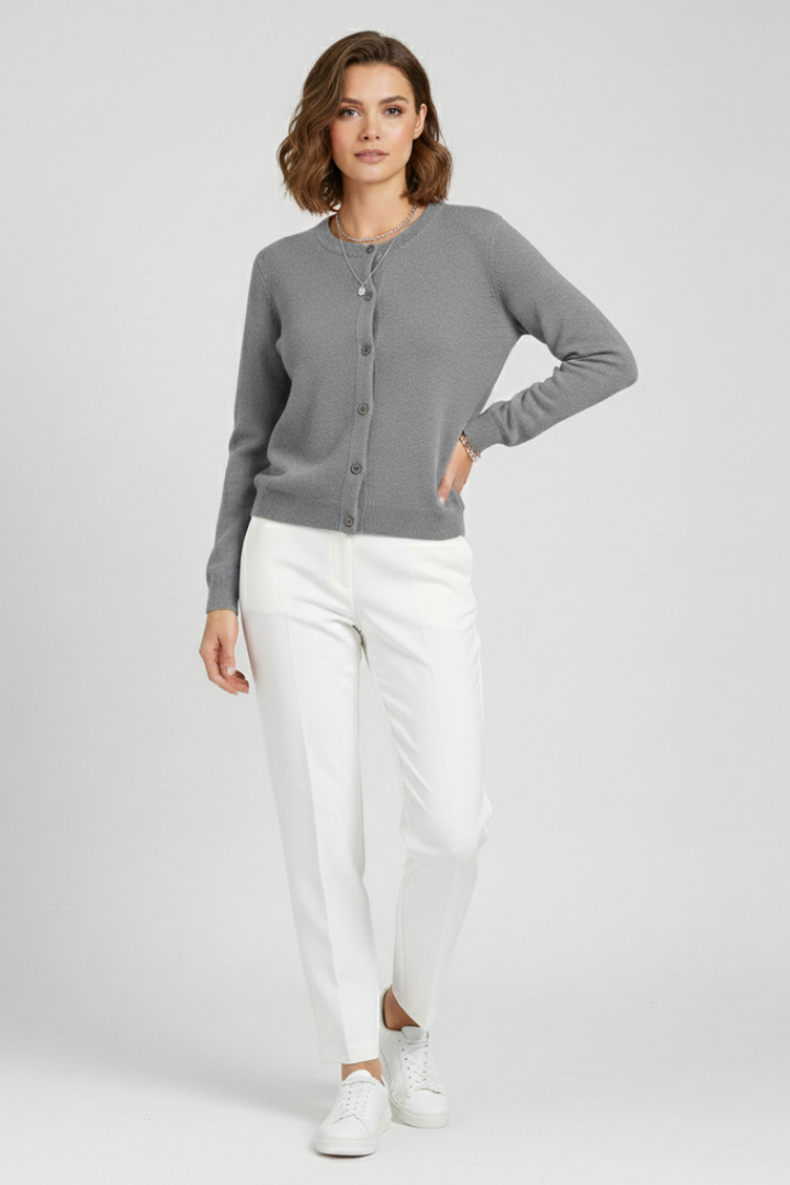 Brinley | Women's Casual Knit Cardigan - Long Sleeve Button-Up Sweater