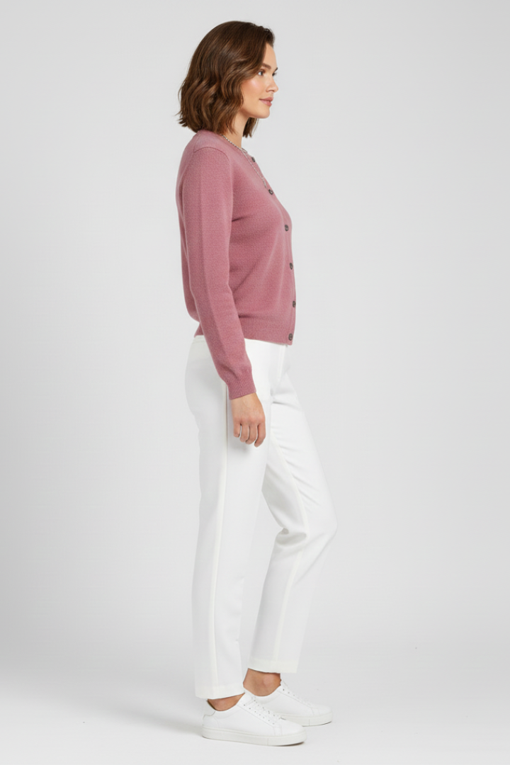 Brinley | Women's Casual Knit Cardigan - Long Sleeve Button-Up Sweater