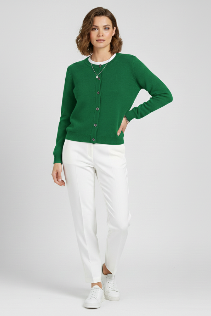 Brinley | Women's Casual Knit Cardigan - Long Sleeve Button-Up Sweater
