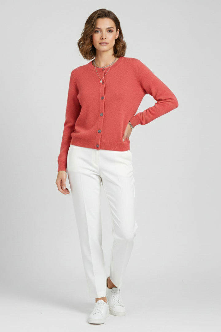 Brinley | Women's Casual Knit Cardigan - Long Sleeve Button-Up Sweater
