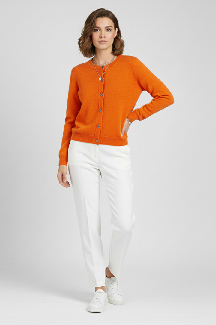 Brinley | Women's Casual Knit Cardigan - Long Sleeve Button-Up Sweater