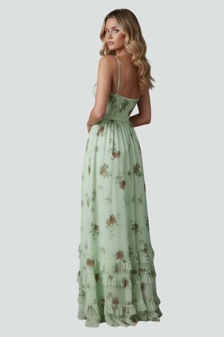 Brisa | Women’s Floral Maxi Dress with Spaghetti Straps
