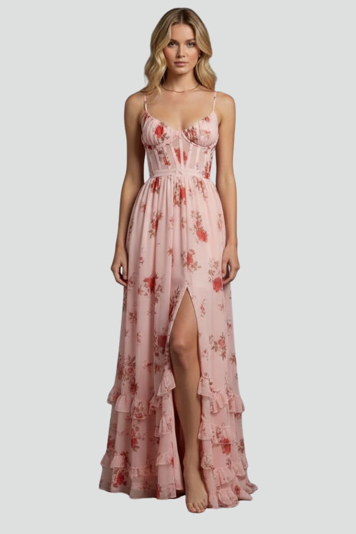 Brisa | Women’s Floral Maxi Dress with Spaghetti Straps