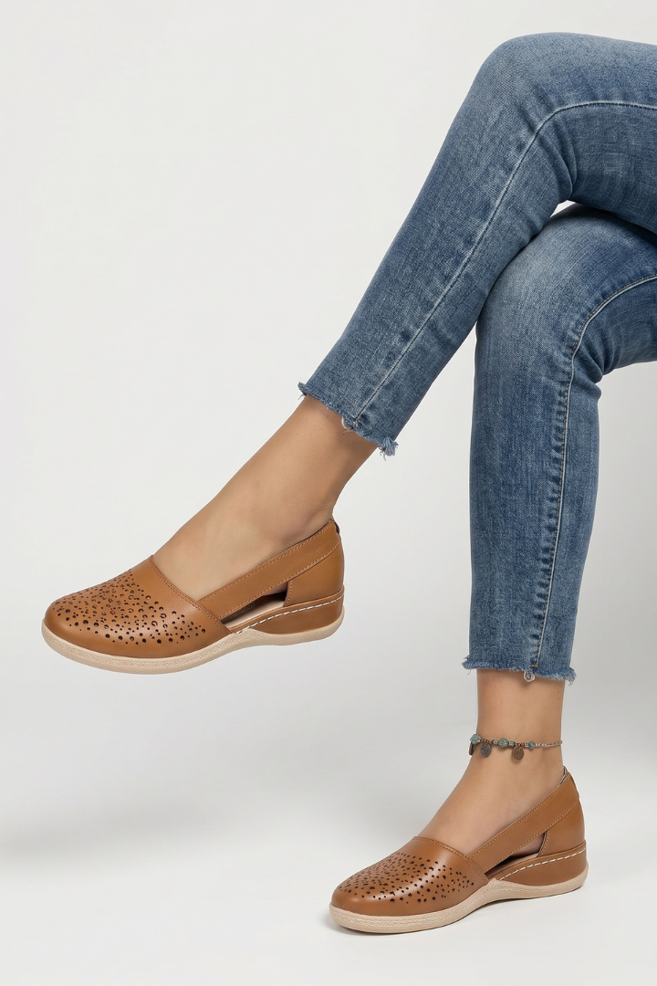 Calivra | Women’s Cutout Shoes – Breathable Patterned Upper, Cushioned Insole, Firm Support